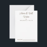 Calligraphy Wedding Well Wünsche & Advice Card Hinweiskarte<br><div class="desc">Das ist schöne elegante Kalligraphie Hochzeit gute Wünsche und Ratgeber Karte. Das ist perfekt für Ihre einfache, skurrile Boho Regenbogenhochzeit. Es ist perfekt wie Hochzeitskarten, Platzkarten, Visitenkarten und mehr. Es ist perfekt für eine moderne Hochzeit und kann für jede Veranstaltung genutzt werden. Diese Ratschläge können als Gästebuchalternative für Hochzeitsempfang, Brautparty,...</div>