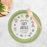 Calling All Animals Safari Jungle Kids Birthday Pappteller<br><div class="desc">Calling All Animals Safari Jungle Kids Birthday Paper Plates</div>