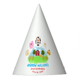 Calling All Party Animals Rustic Farm Barn Yard Partyhütchen