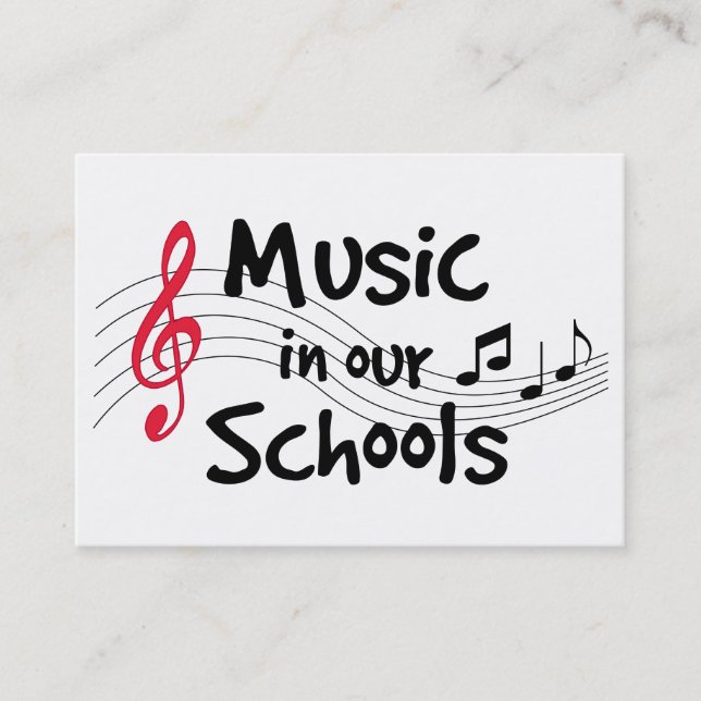 Calling Card for Music Visitenkarte (Vorderseite)