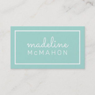 CALLING CARD Preppy moderne schick minimale Minze  Visitenkarte
