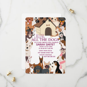CallingAll Hunde Birthday Pawty lassen Sie uns tun Save The Date