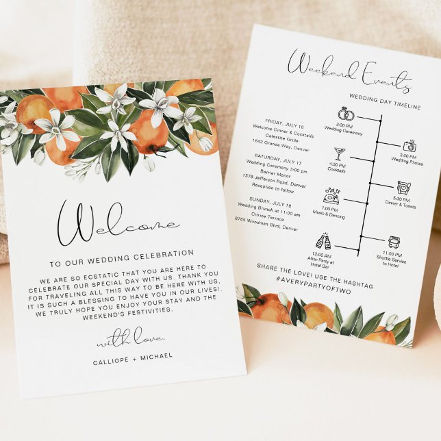 CALLIOPE Citrus Orange Begrüßungsschreiben Zeitach Einladung (Von Creator hochgeladen)