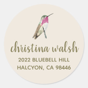 Calliope Hummingbird Umschlag Aufkleber