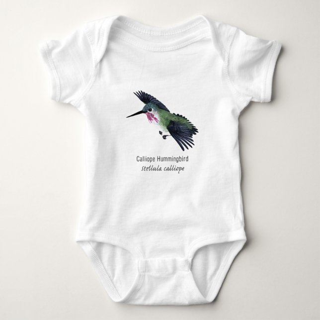 Calliope-Kolibri mit Namen Baby Strampler (Vorderseite)