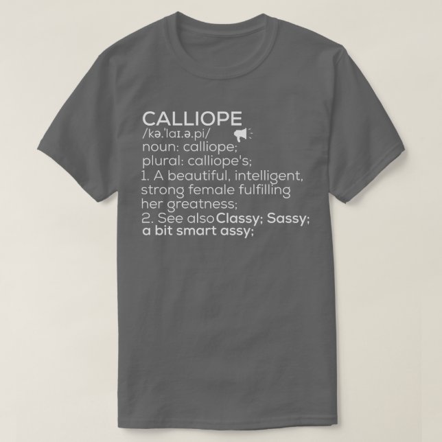 Calliope Name Calliope Definition Calliope Female T-Shirt (Design vorne)