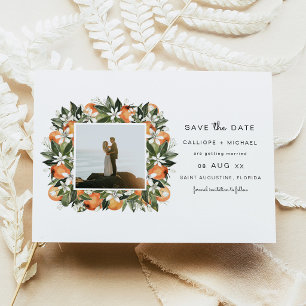 CALLIOPE Wasserfarben Orangen Foto Save the Date Einladung