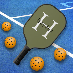 Calliste Green Custom Monogram Niedlich Trendy Sim Pickleball Schläger
