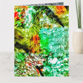 Calm abstract Folded Greeting Card,Smooth yellow  Karte