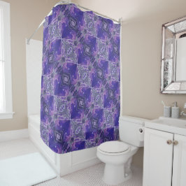 Calm Acrylic Pour Inspired Shower Curtain Duschvorhang