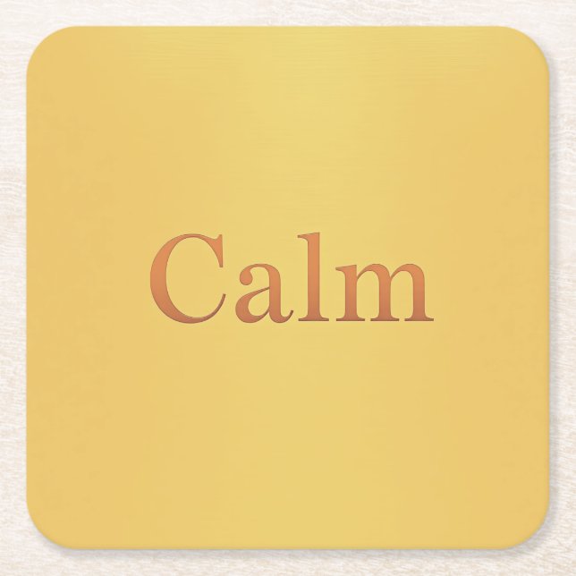 Calm Affirmation Acrylic Untersetzer Set (Vorderseite)
