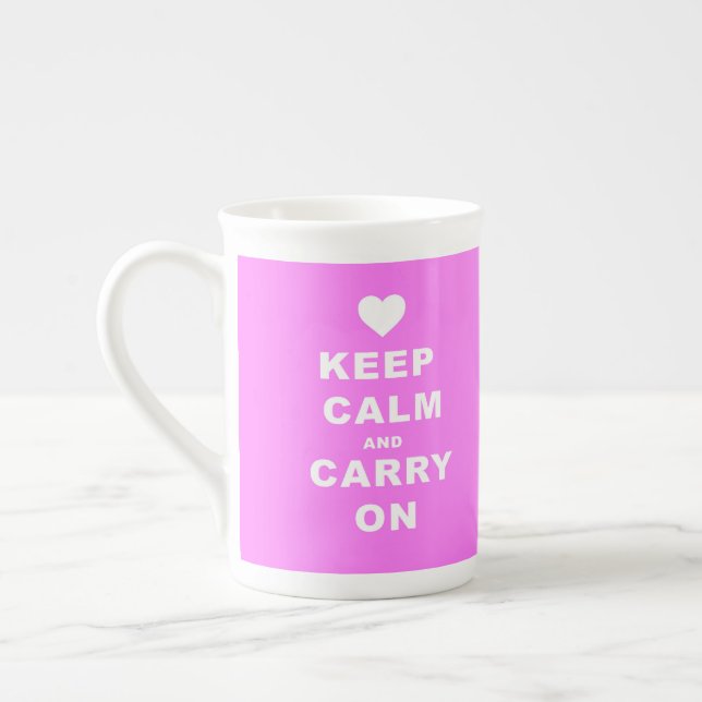 CALM AN CARRON AUF Pink behalten Prozellantasse (Links)