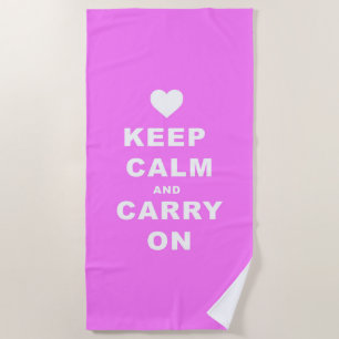 CALM AN CARRON AUF Pink behalten Strandtuch