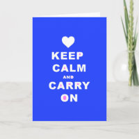 CALM AN CARRY ON Blue behalten