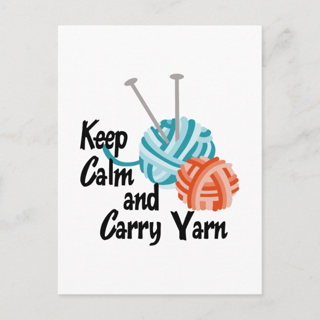 CALM behalt UND CARRY YARN Postkarte (Vorderseite)