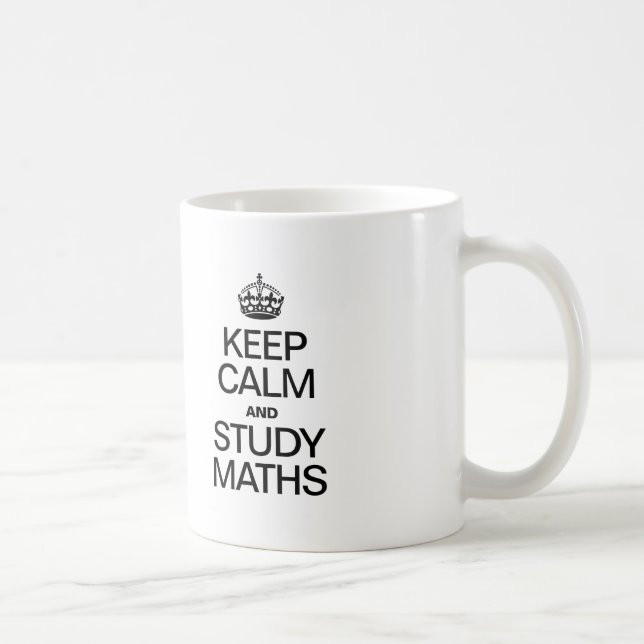 CALM behalt UND STUDY MATH Kaffeetasse (Rechts)