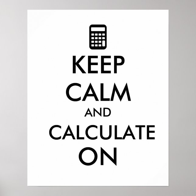 Calm behalten und auf dem Rechner individuell bere Poster (Vorne)