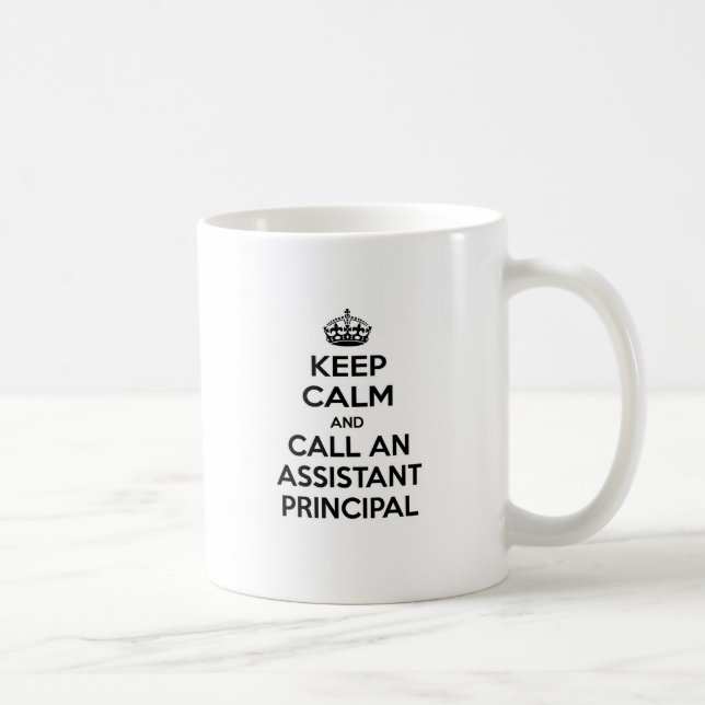 Calm behalten und einen Assistenten anrufen Kaffeetasse (Rechts)