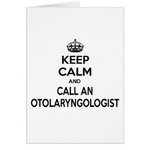 Calm behalten und einen Otolaryngologen anrufen