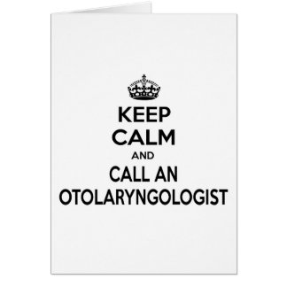 Calm behalten und einen Otolaryngologen anrufen
