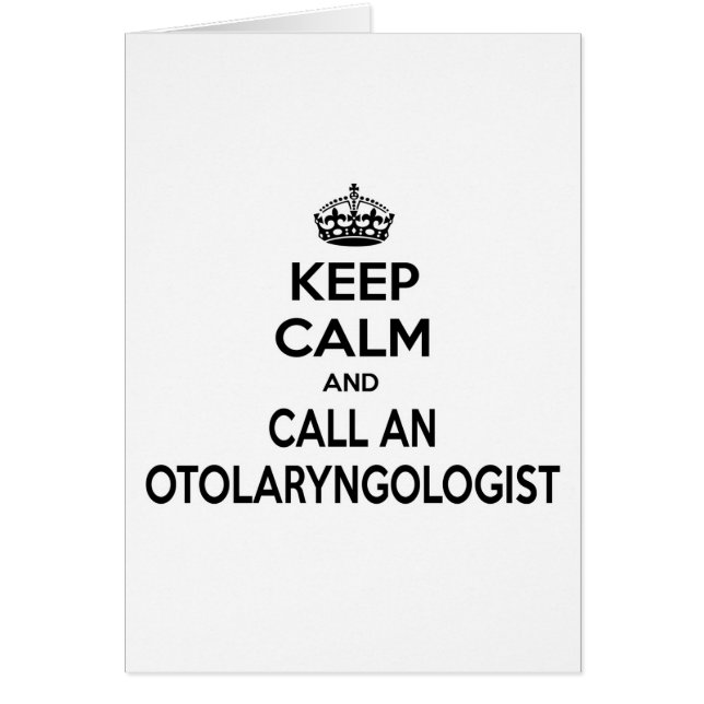 Calm behalten und einen Otolaryngologen anrufen (Vorne)