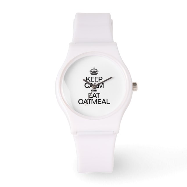 CALM behalten UND OATMEL ESSEN Armbanduhr (Vorderseite)