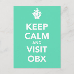 CALM behalten UND OBX-Postkarte BESUCHEN Postkarte