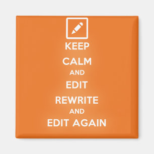 Calm behalten und Poster umschreiben und neu bearb Magnet