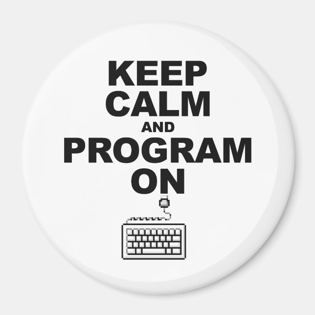 Calm behalten und Programm on Magnet (Vorne)