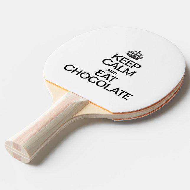 CALM behalten UND SCHOKOLADE ESSEN Tischtennis Schläger (Vorderseite)