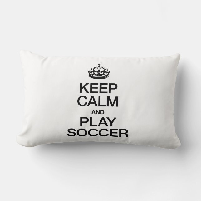 CALM behalten UND SOCCER SPIELEN Lendenkissen (Vorderseite)