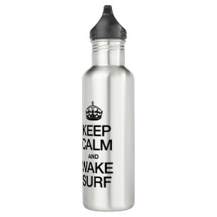 CALM behalten UND SURF GEWECKT Edelstahlflasche