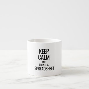 Calm behalten und Tabellenkalkulation erstellen -  Espressotasse