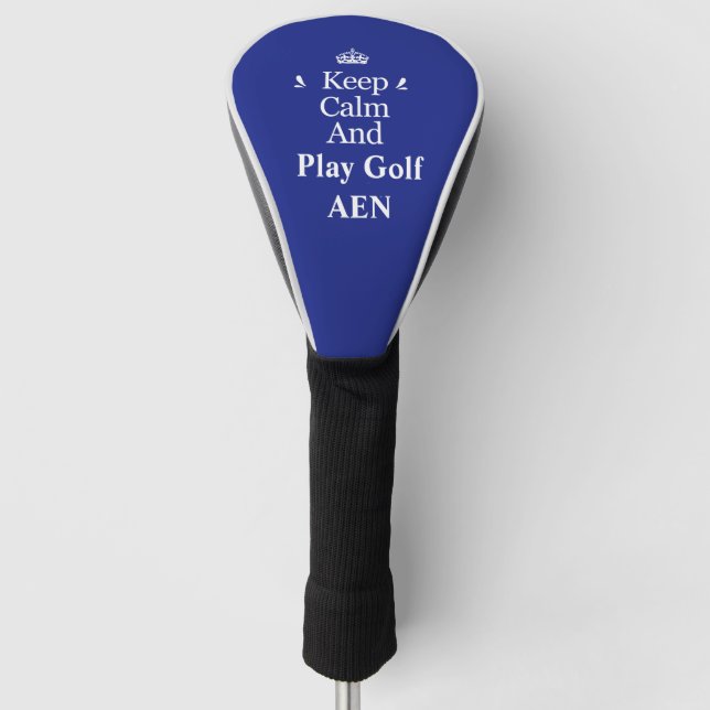 Calm behalten und Text personalisieren hinzufügen Golf Headcover (Vorderseite)