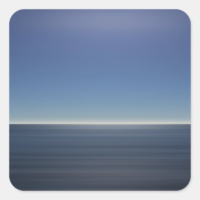 Calm Blue Ocean Quadratischer Aufkleber (Vorderseite)