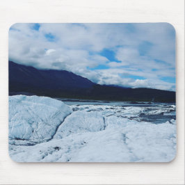 Calm Blue Rugged Glacier Mousepad