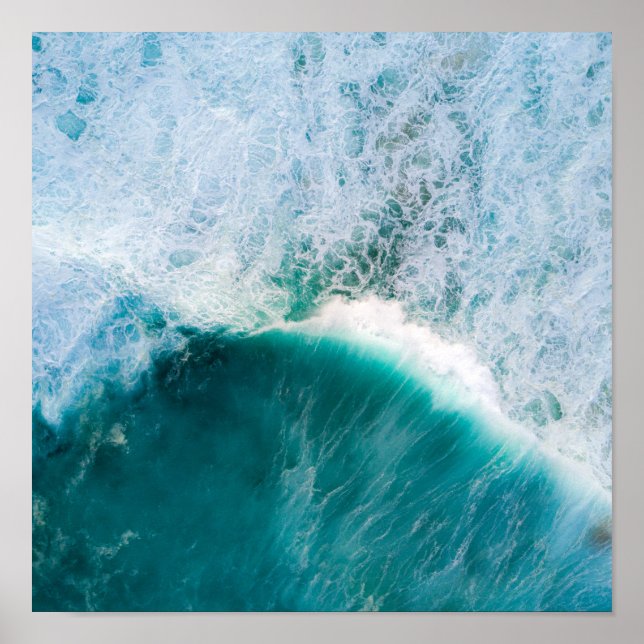 Calm Blue Waves Ozeanfotografie Poster (Vorne)