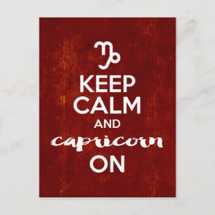 Calm Capricorn auf dem Geburtstagshoroskop behalte Postkarte