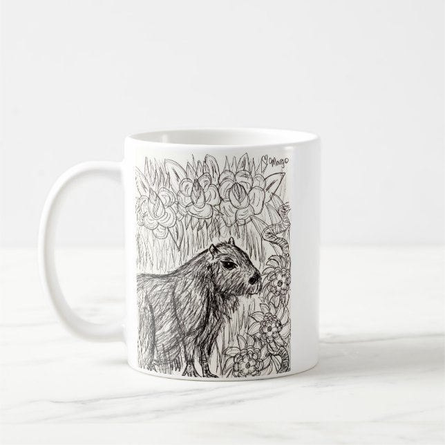 Calm Capybara Kaffeetasse (Links)