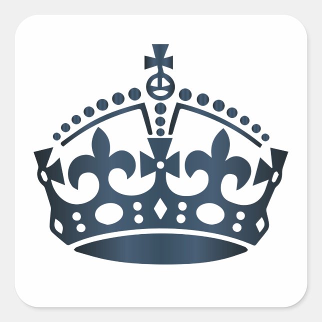 Calm Carbon Crown behalten - Hintergrund ändern Quadratischer Aufkleber (Vorderseite)