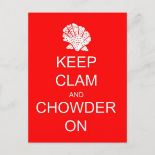 Calm Clam Chowder Postkarte behalten