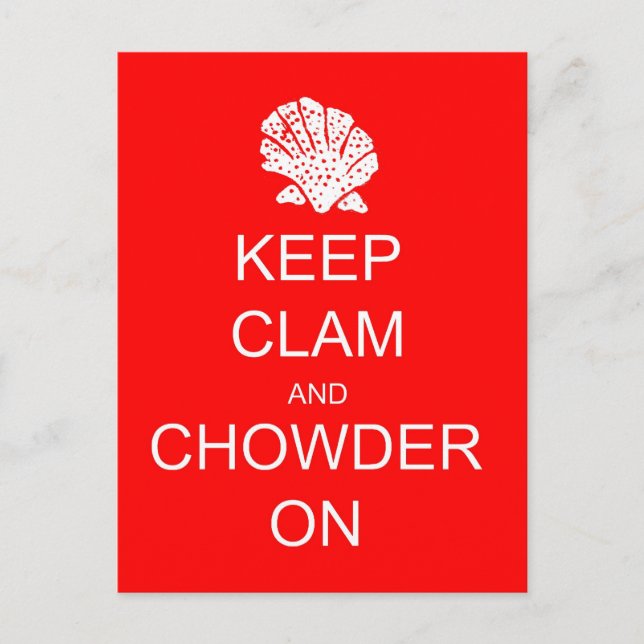 Calm Clam Chowder Postkarte behalten (Vorderseite)