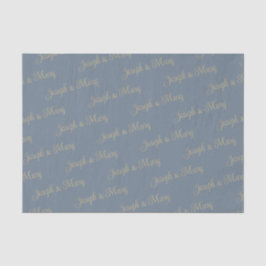 Calm Coastal Elegance Slate Blue & Soft Sand Seidenpapier
