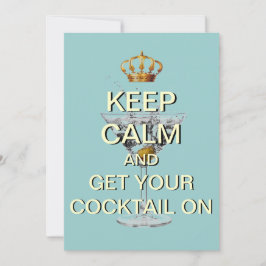 Calm Cocktail Party Custom Invitation (blau) Einladung