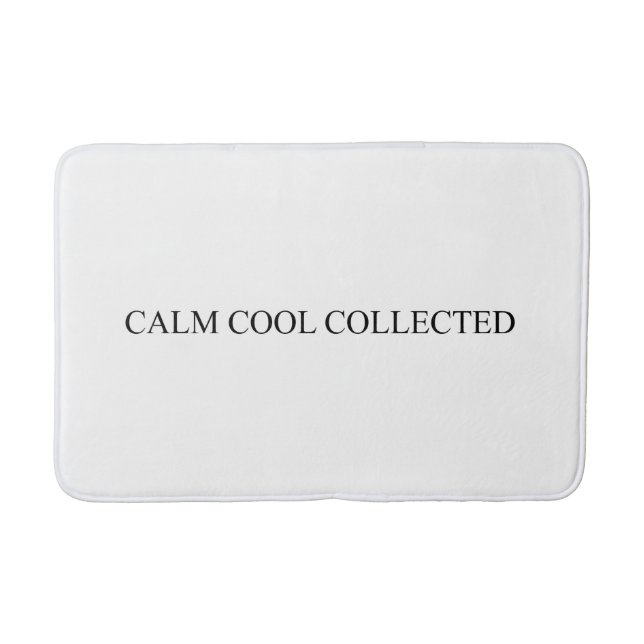 Calm cool gesammelt weißschwarz minimalistisch lus badematte (Vorderseite)