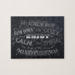 Calm   Cosy Merry Christmas Chalkboard Calligraphi<br><div class="desc">Dies war ein ungewöhnlich stressreiches Jahr für uns alle und Weihnachten spricht immer von uns: Zuhause, Familie, Ruhe, Liebe, trendige Küche, Filme, Musik und Traditionen. Lassen Sie uns sicherstellen, dass wir diese besonderen Geschenke wirklich erkennen und nah halten. Es gibt auch einen schwarzen Hintergrund (keine Tafel) und eine rote Hintergrundversion...</div>
