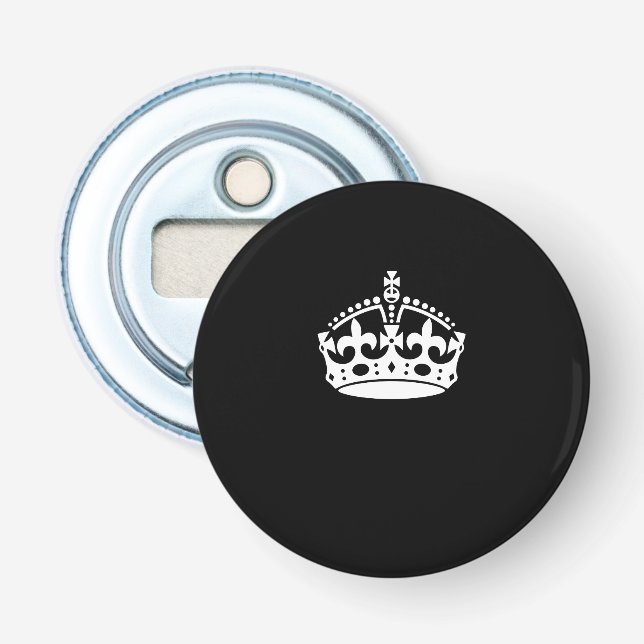Calm Crown auf Black behalten Flaschenöffner (Vorderseite)
