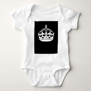 Calm Crown auf Solid Black behalten Baby Strampler