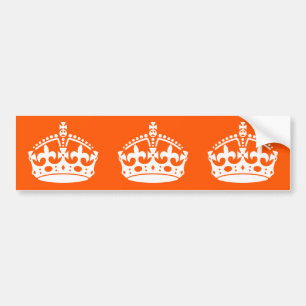 CALM CROWN BEHALTEN auf Orange Anpassen Autoaufkleber