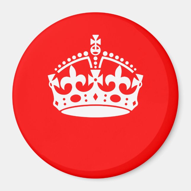 CALM CROWN behalten auf Red Customization Dies Magnet (Vorne)